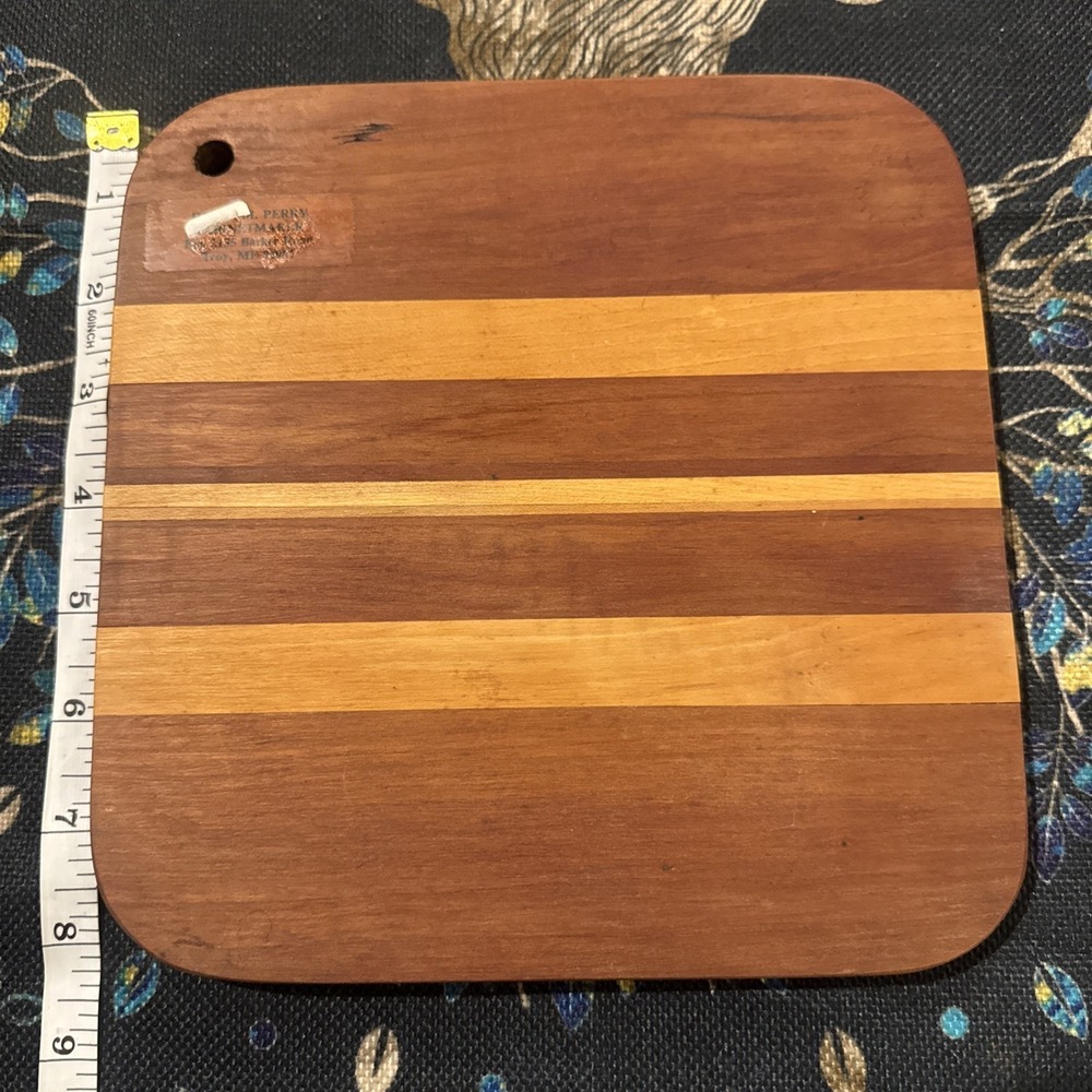 Cutting Board Handmade Made With Black Walnut, Cherry, Maple Made In Maine